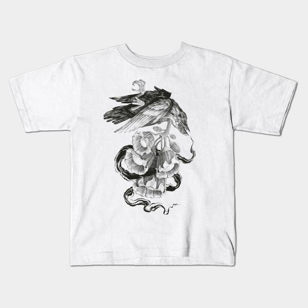 Soul of a Raven Kids T-Shirt by Tolagunestro